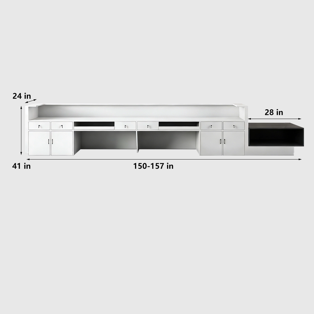 Rectangular Marble Reception Desk for Corporate & Hotel Lobby - image 11