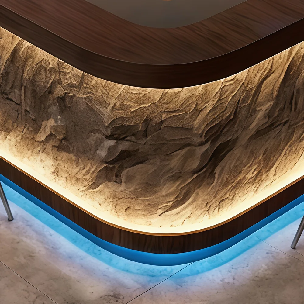 Rustic Industrial Feature  & Bar Counter in Cultured Stone - image 6