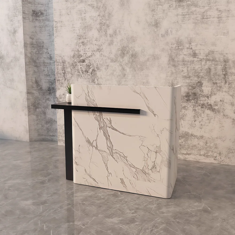 High-end Marble Company Reception Desk - image 3