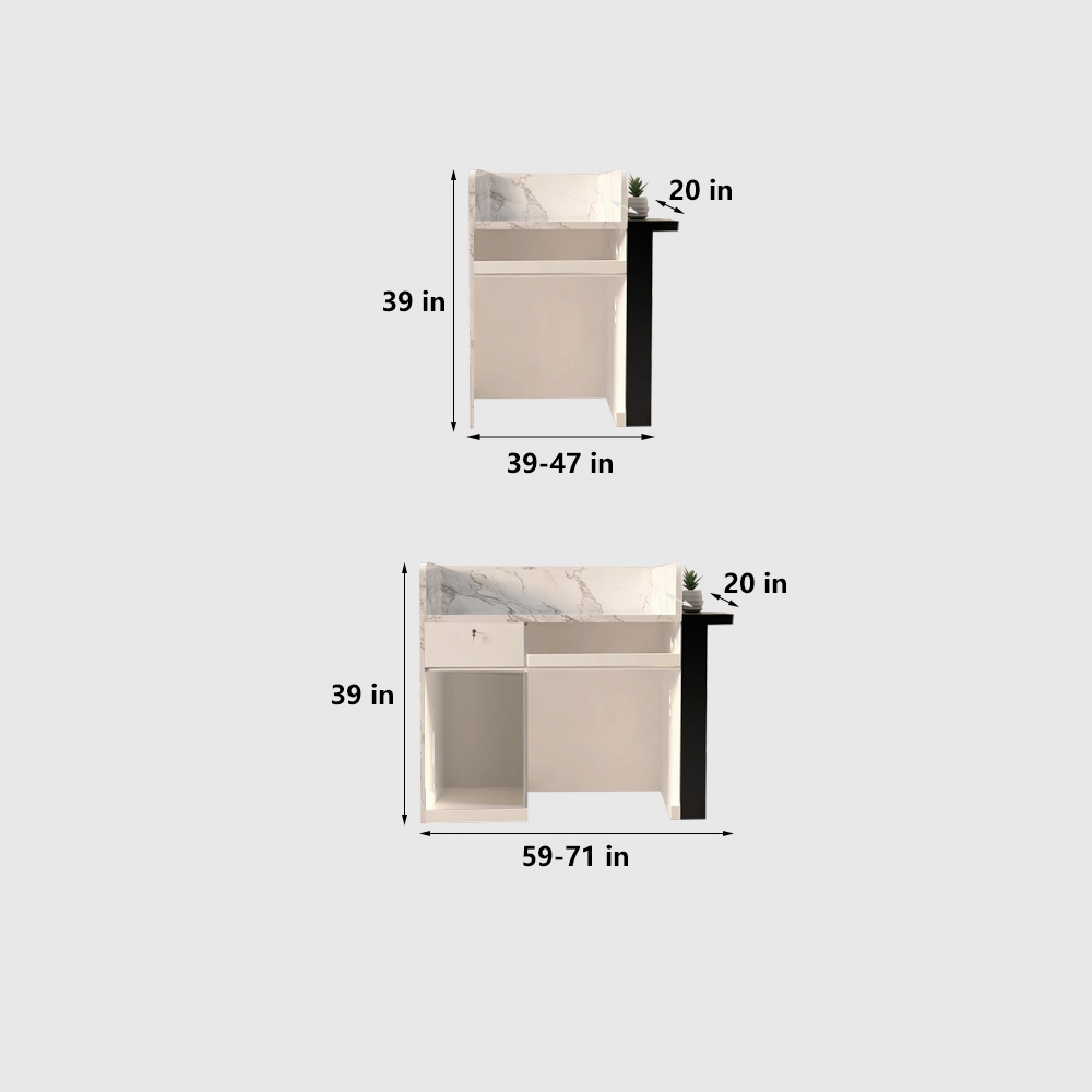 High-end Marble Company Reception Desk - image 7