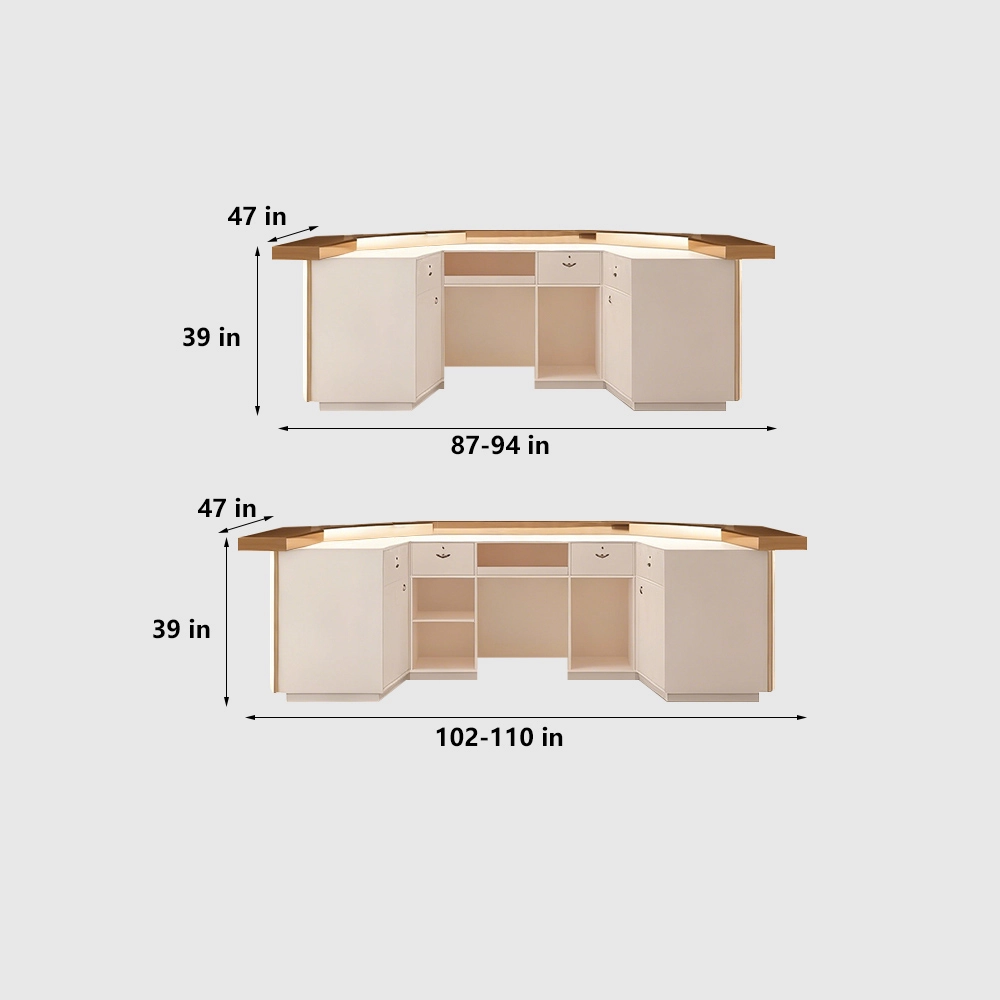 Modern Cream Tone Bistro & Reception Desk - image 8