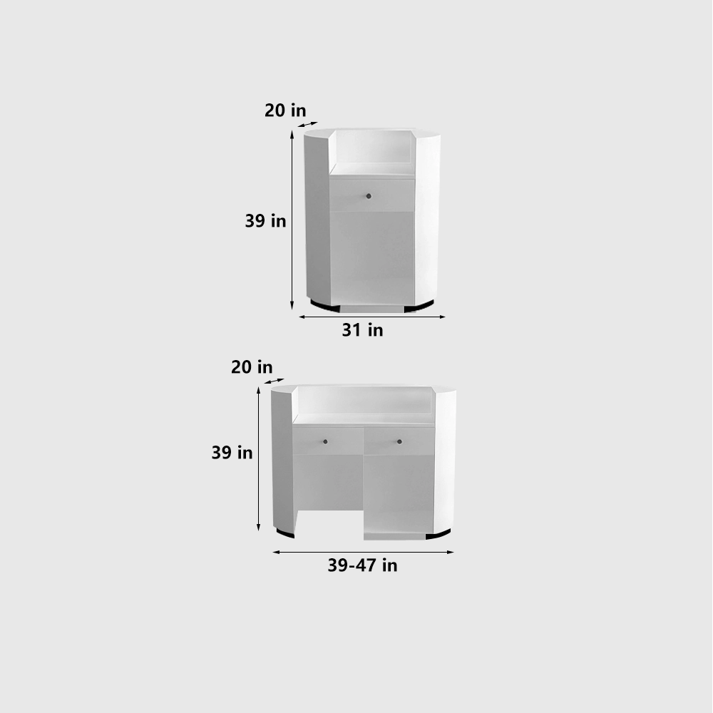 Modern Lacquer Boutique Counter Small Reception Desk - image 6