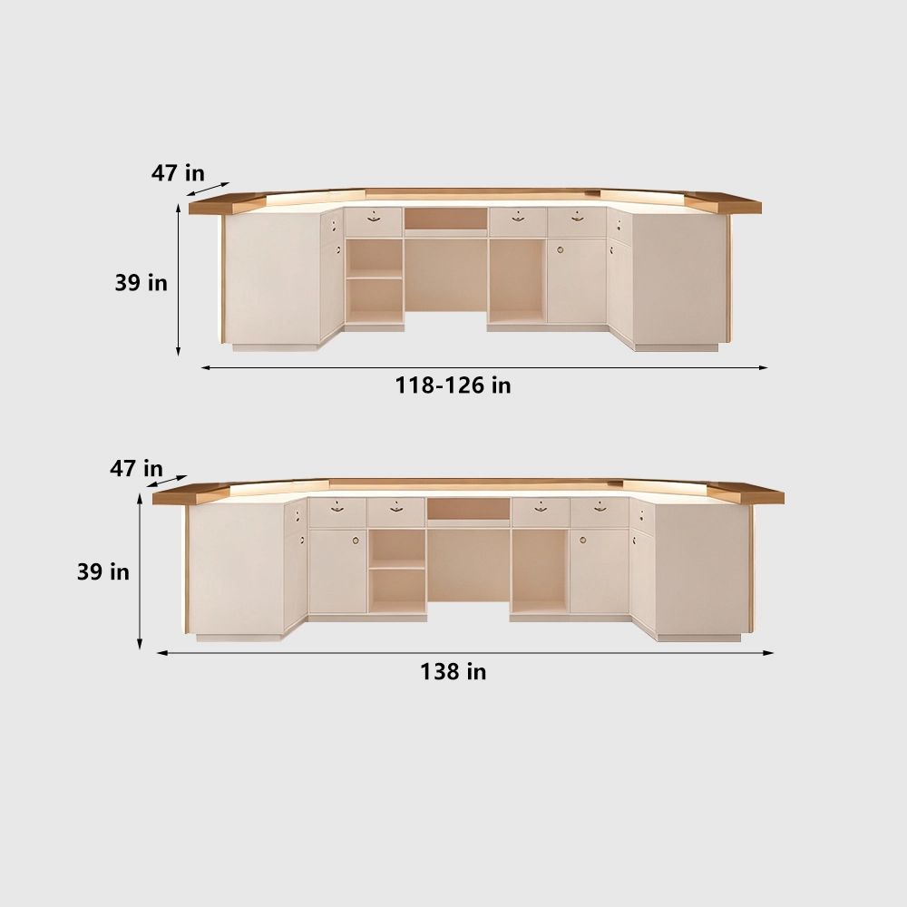 Modern Cream Tone Bistro & Reception Desk - image 9