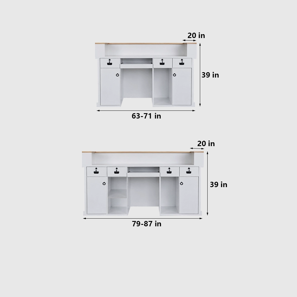 Modern Minimalist Wooden Cashier Counter - image 7