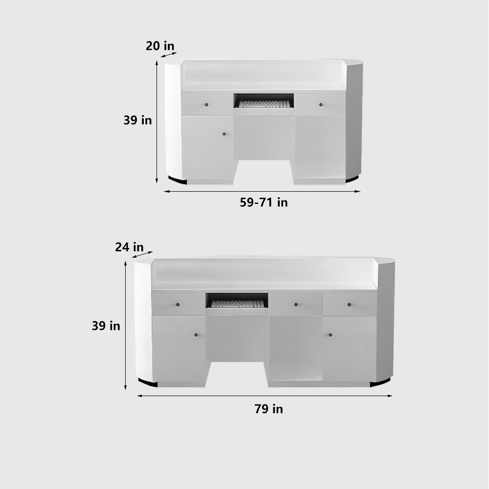 Modern Lacquer Boutique Counter Small Reception Desk - image 7