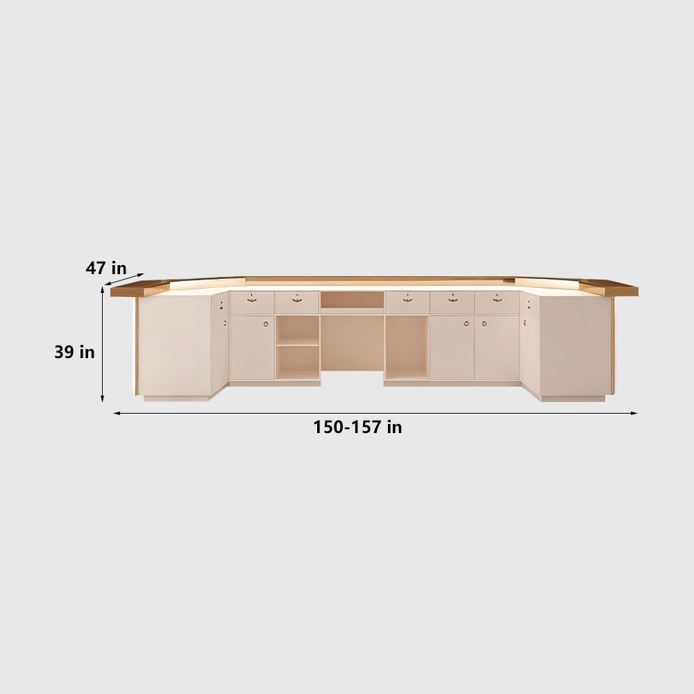 Modern Cream Tone Bistro & Reception Desk - image 10