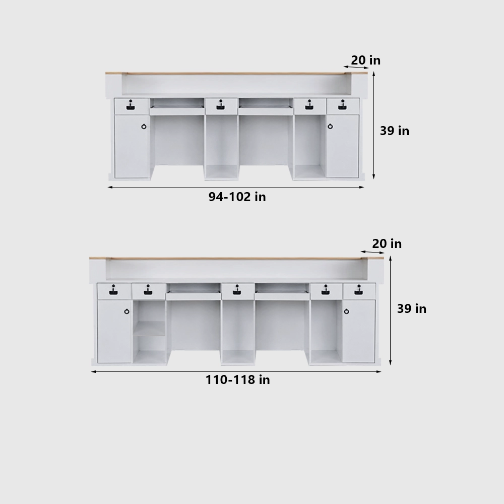 Modern Minimalist Wooden Cashier Counter - image 8