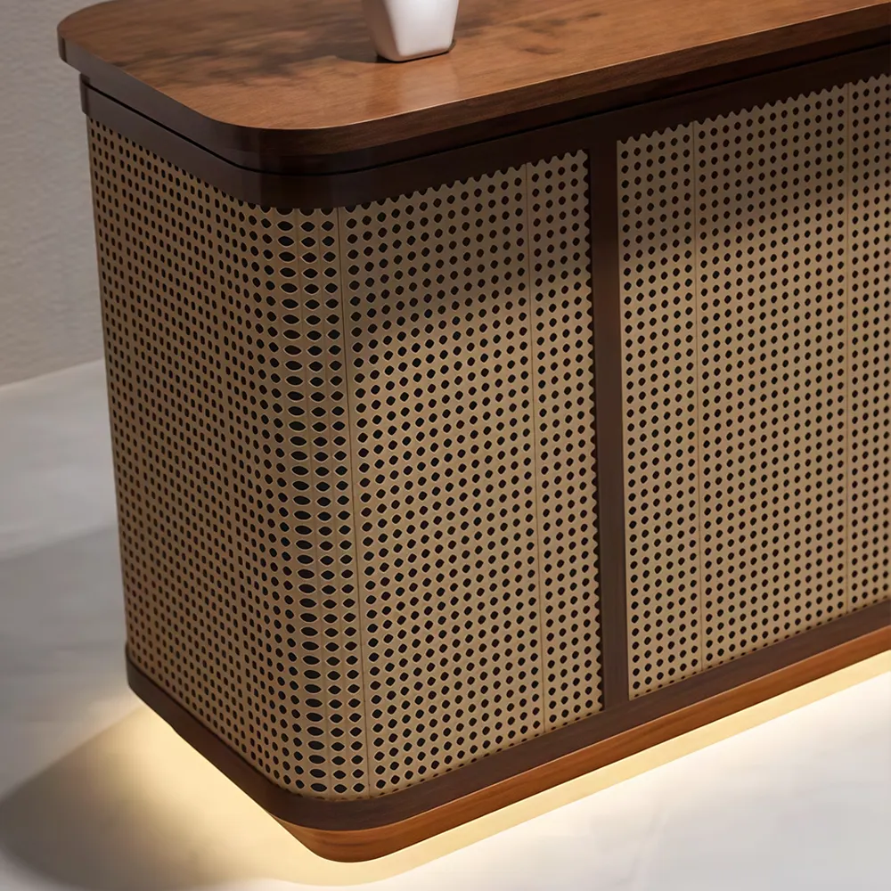 Wabi-sabi Style Reception Desk Made Of Rattan - image 5