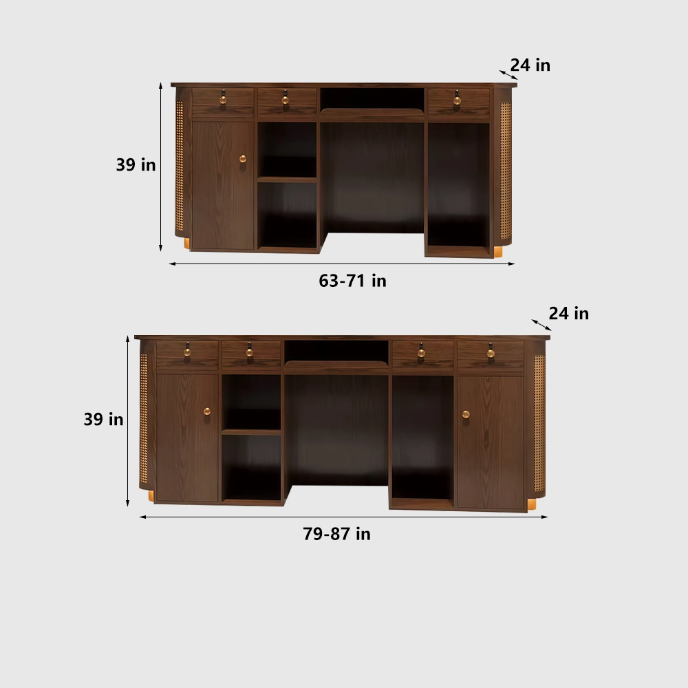 Wabi-sabi Style Reception Desk Made Of Rattan - image 7