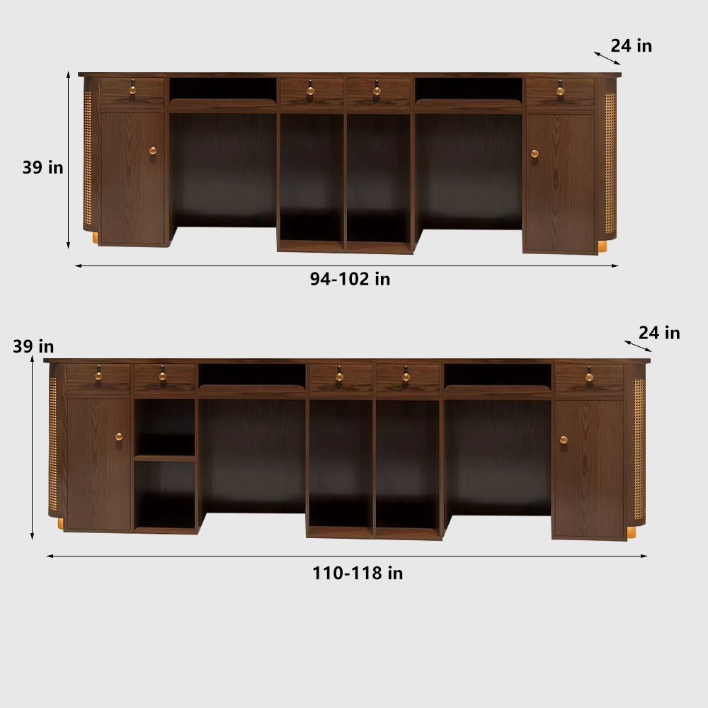 Wabi-sabi Style Reception Desk Made Of Rattan - image 8