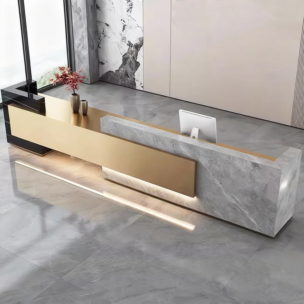 Genuine Marble Stone Hotel Reception Desk - image 4