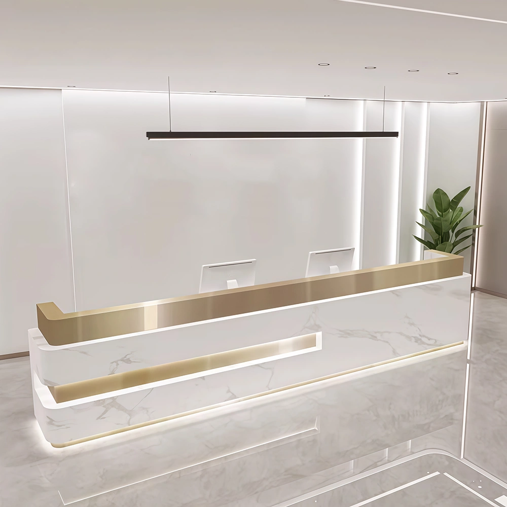 Luxury Minimalist Reception Desks For Modern Corporate Offices - image 3