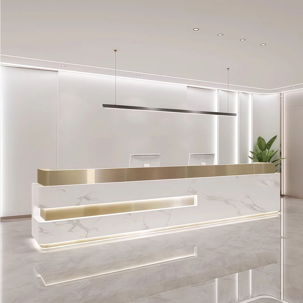 Luxury Minimalist Reception Desks For Modern Corporate Offices - image 2