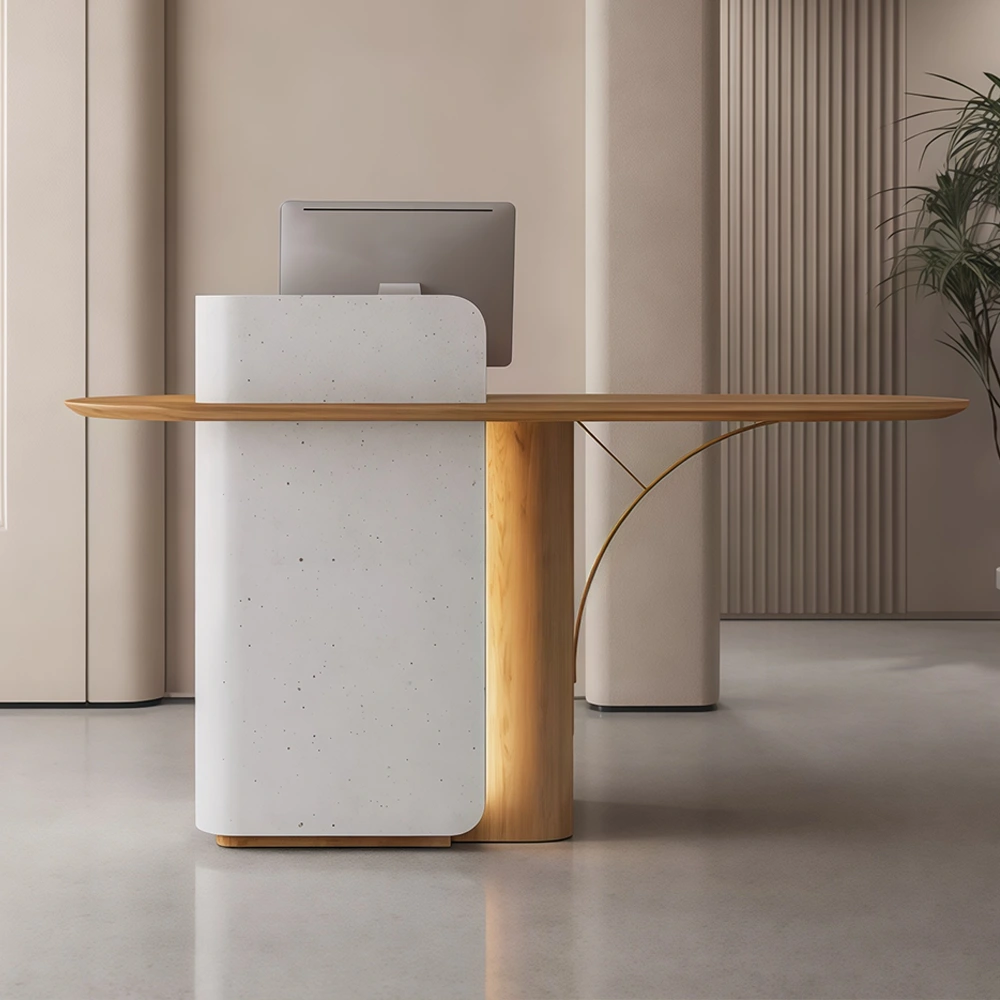 Nordic-style Minimalist Small Reception Desk - image 2
