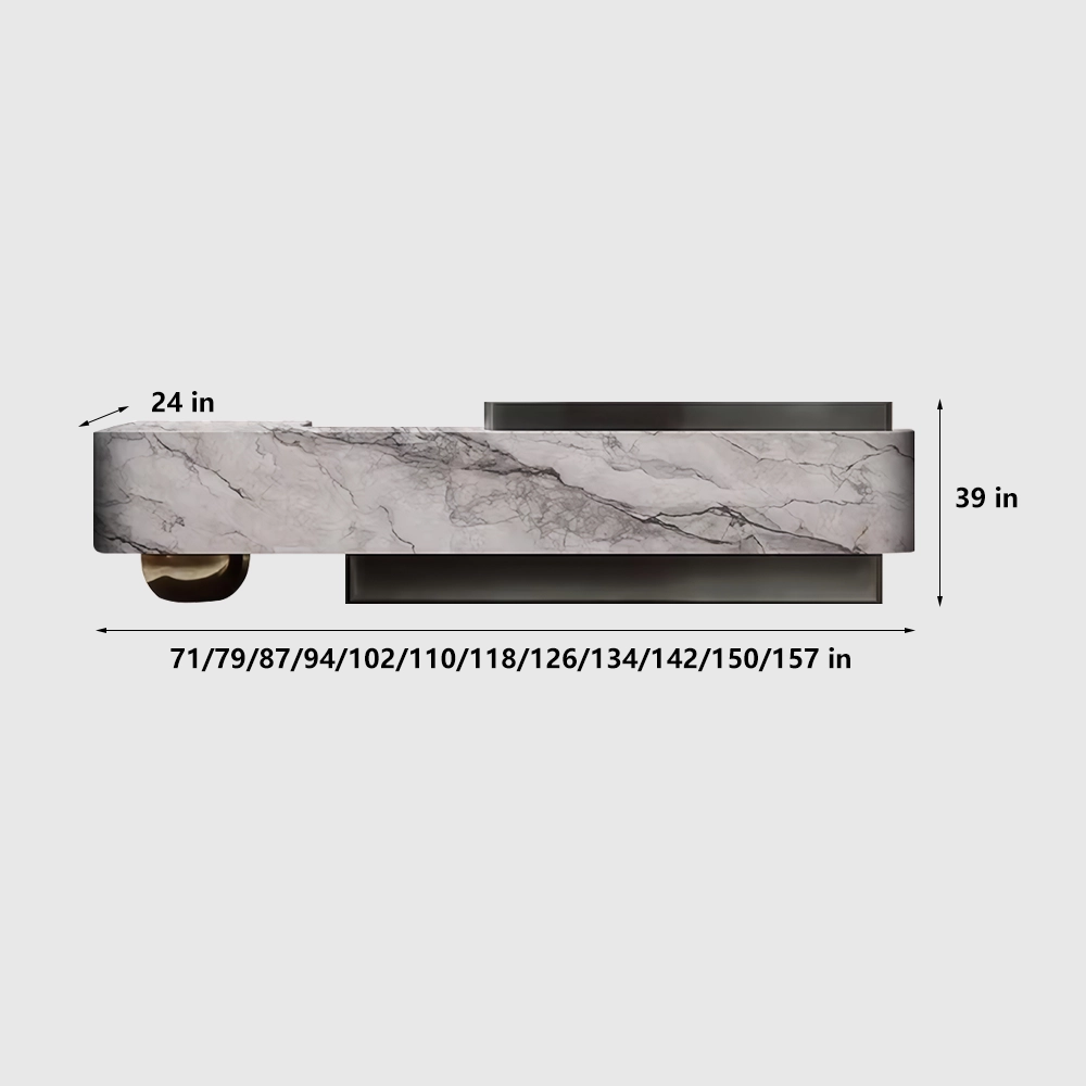 Luxury Patterned Marble Reception Desks - image 7