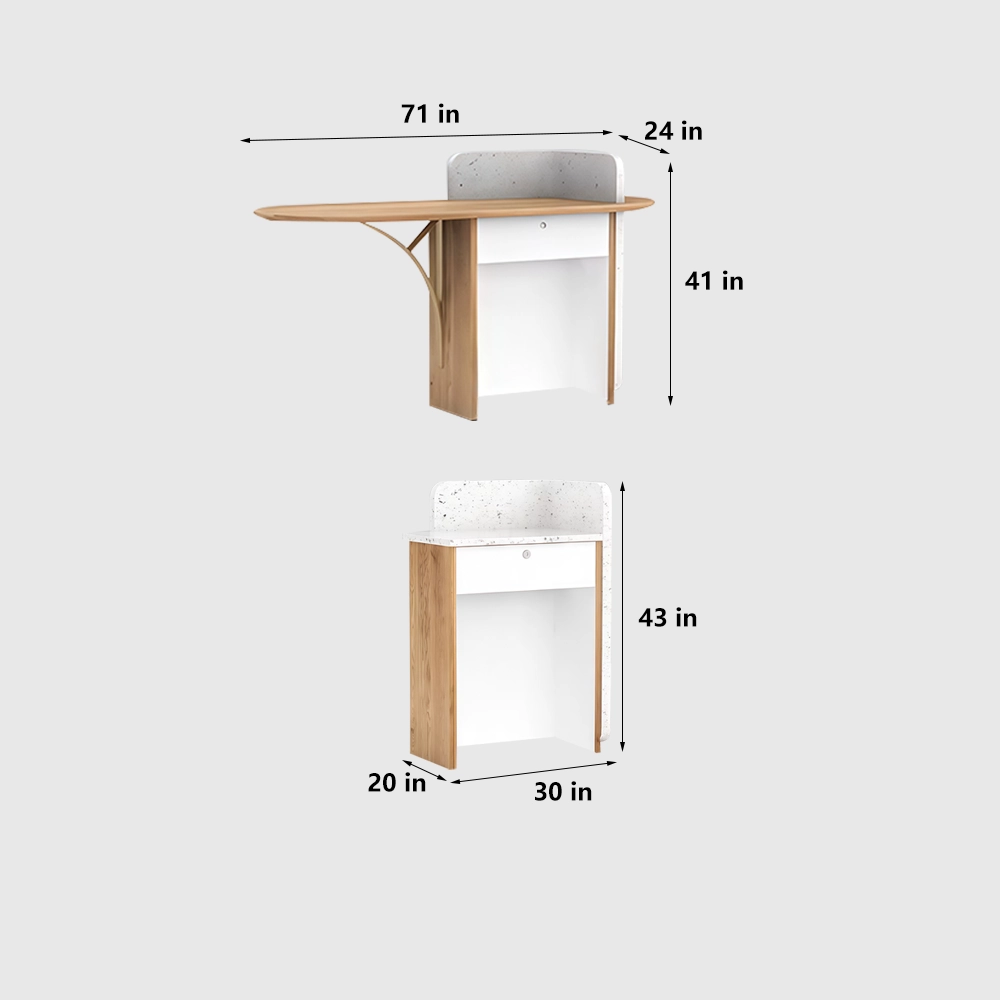 Nordic-style Minimalist Small Reception Desk - image 8