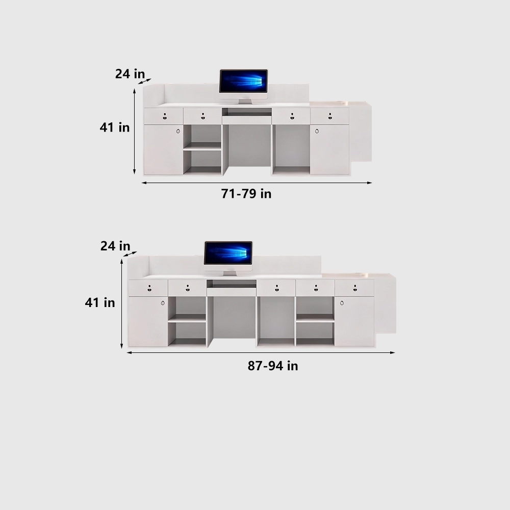 Simple And Modern Company Reception Desk - image 6