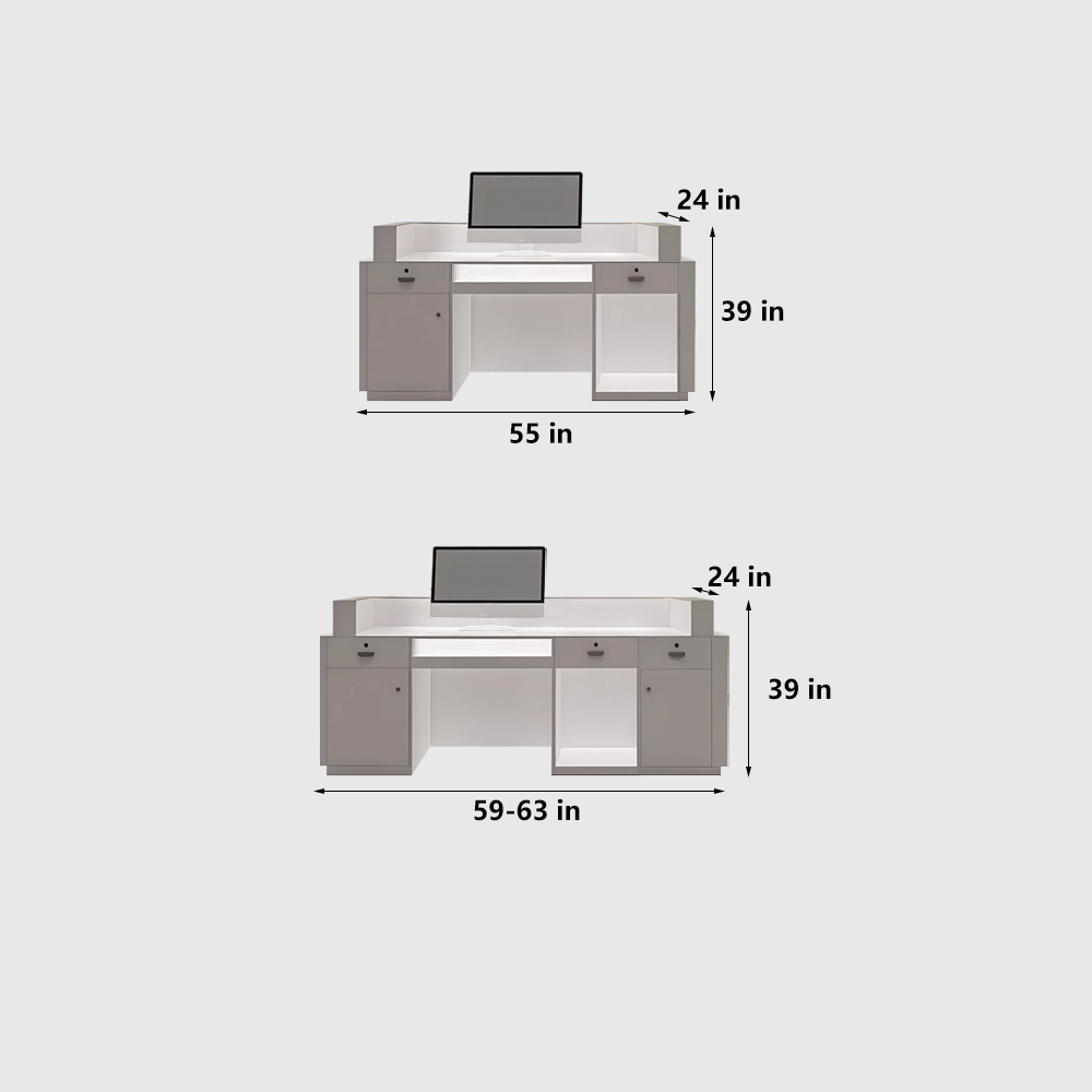 Luxury Minimalist Reception Desks For Modern Corporate Offices - image 7
