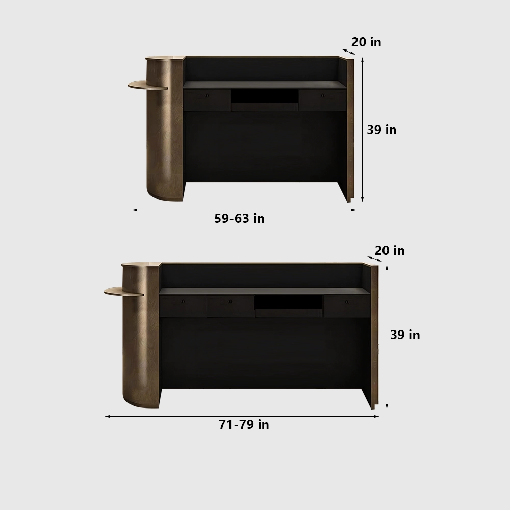 Luxury Stainless Steel Hotel Front Desk - image 7