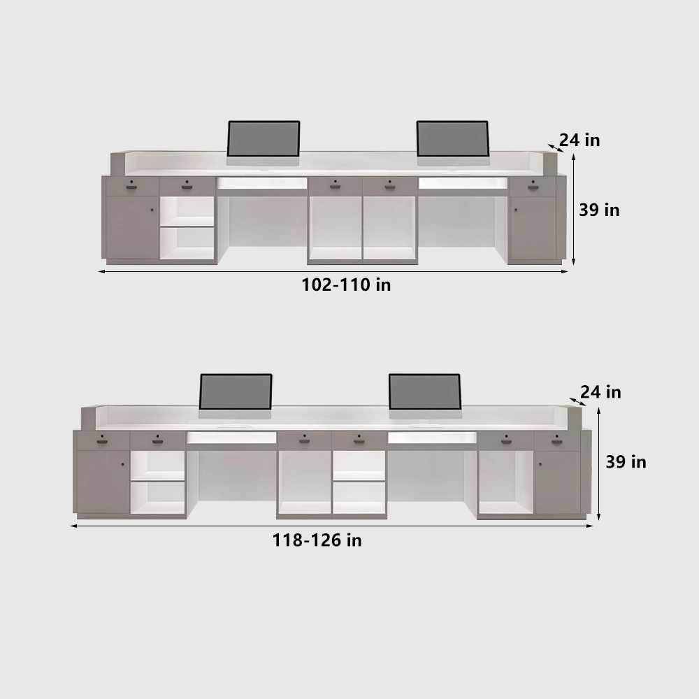 Luxury Minimalist Reception Desks For Modern Corporate Offices - image 9