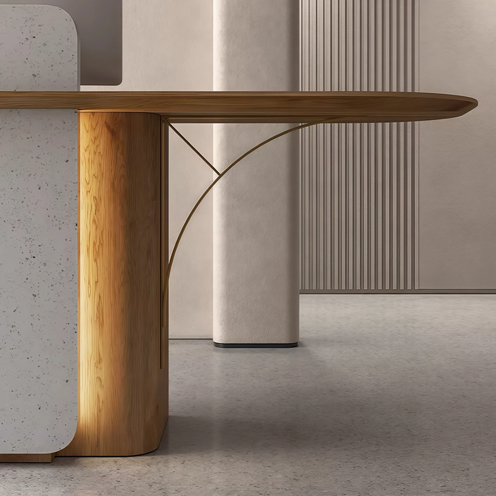 Nordic-style Minimalist Small Reception Desk - image 5