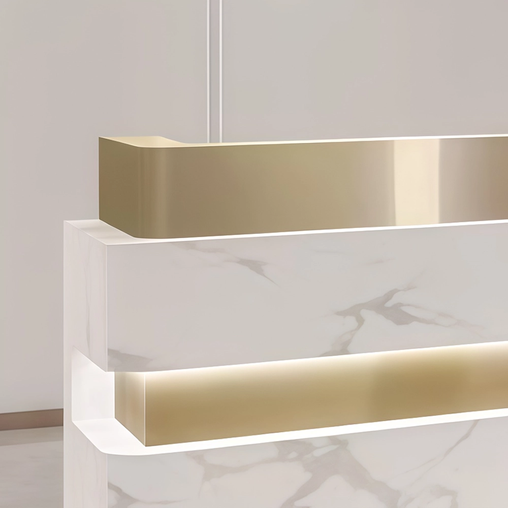 Luxury Minimalist Reception Desks For Modern Corporate Offices - image 5