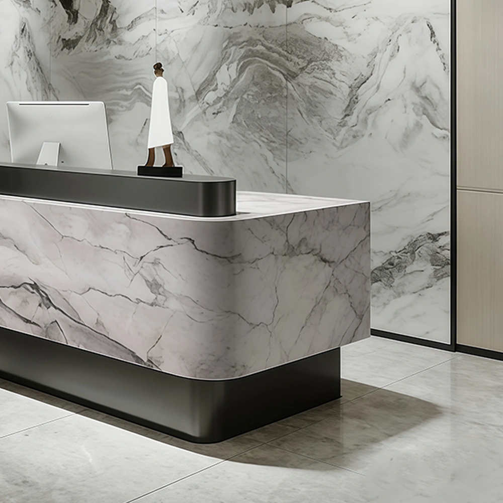 Luxury Patterned Marble Reception Desks - image 4