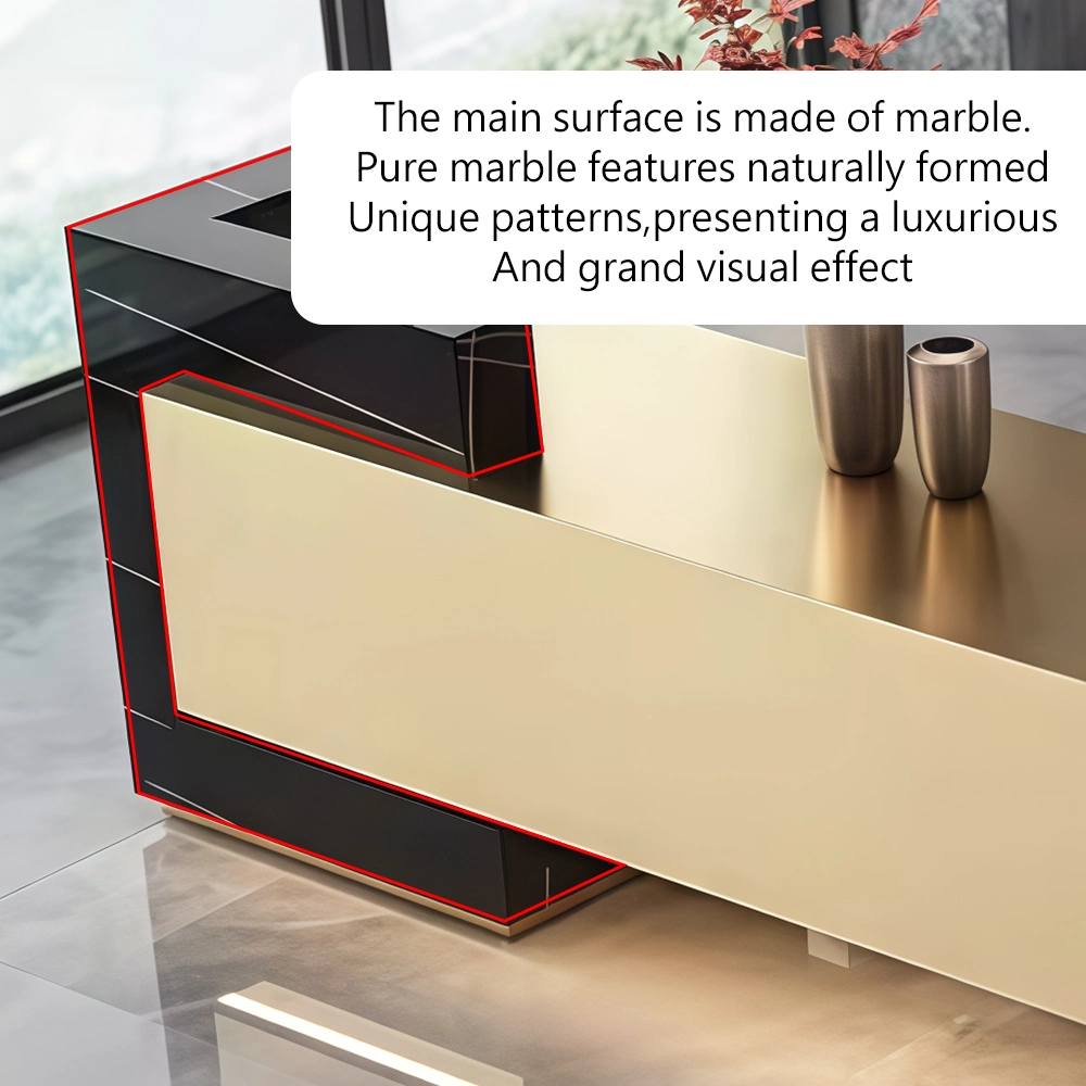 Genuine Marble Stone Hotel Reception Desk - image 6