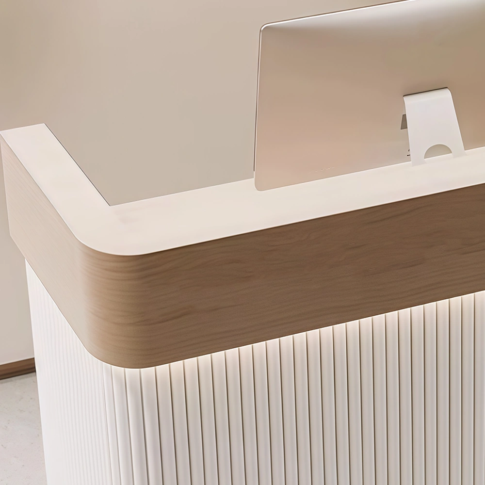 Modern Minimalist Wooden Cashier Counter - image 3