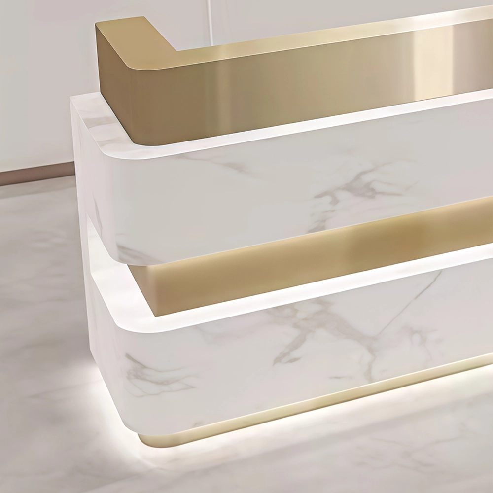 Luxury Minimalist Reception Desks For Modern Corporate Offices - image 6