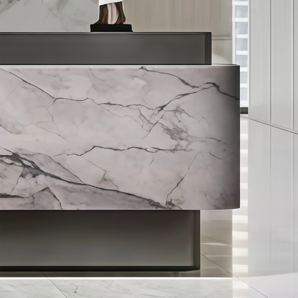 Luxury Patterned Marble Reception Desks - image 5