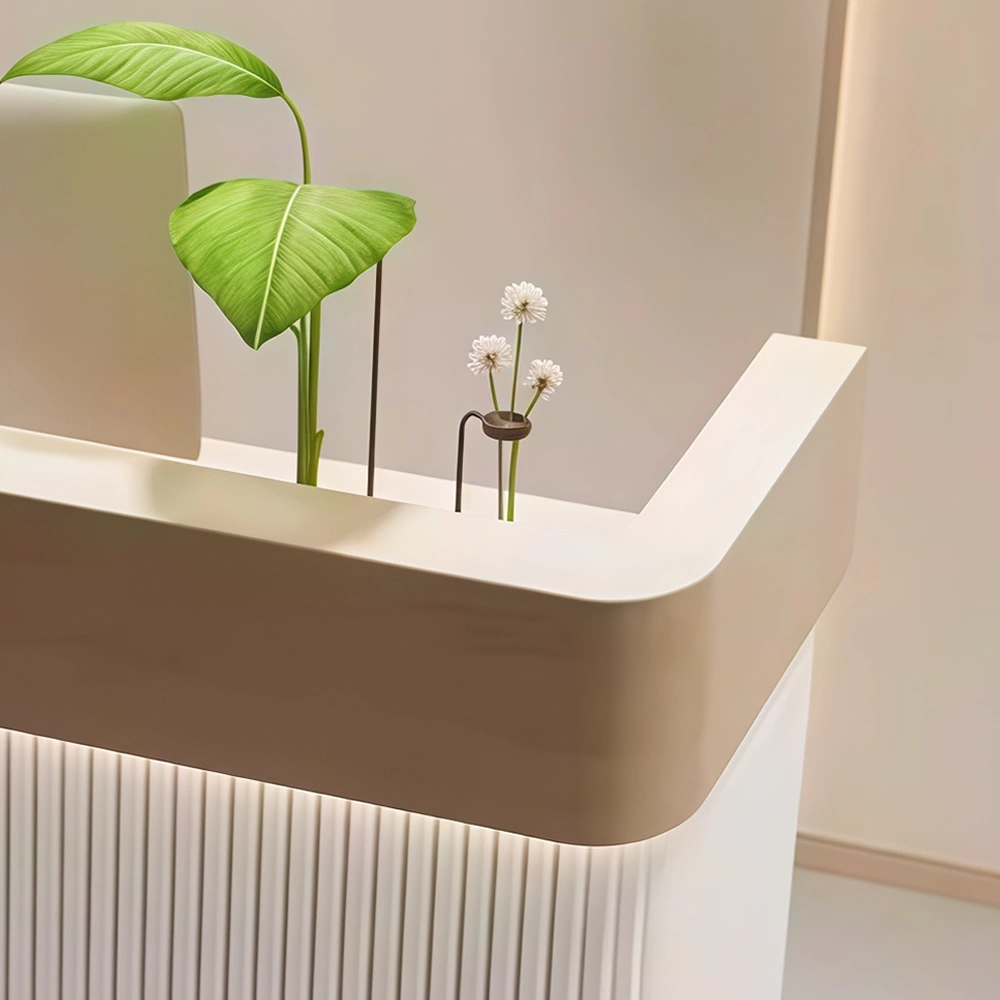 Modern Minimalist Wooden Cashier Counter - image 4