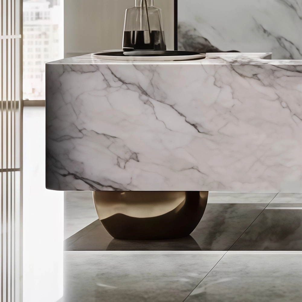 Luxury Patterned Marble Reception Desks - image 6
