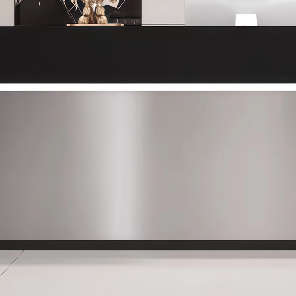 Compact Stainless Steel Reception Desk for Stores - image 5