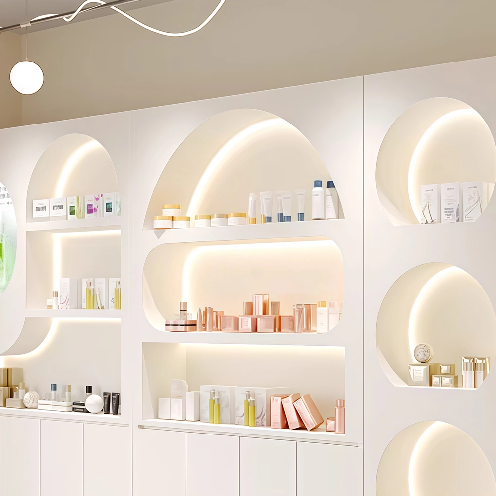 Elegant Cosmetic Showcase with LED Lighting - image 7