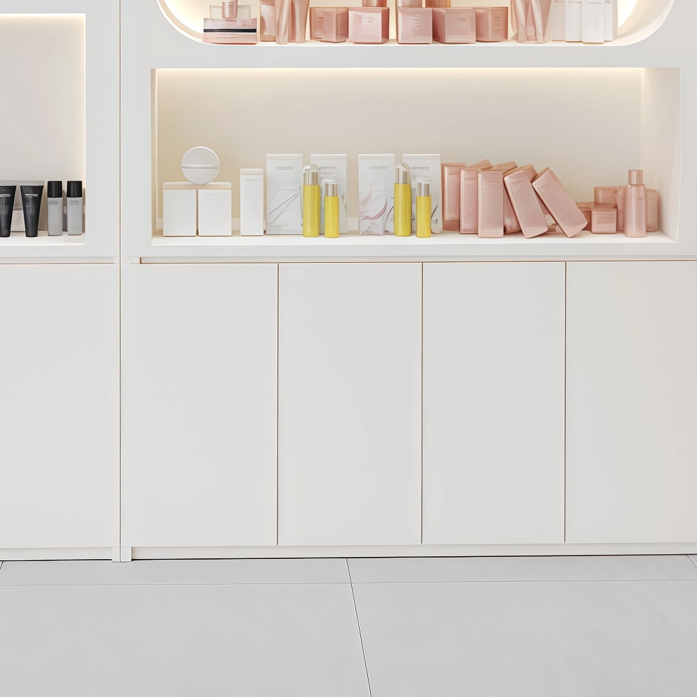 Elegant Cosmetic Showcase with LED Lighting - image 8