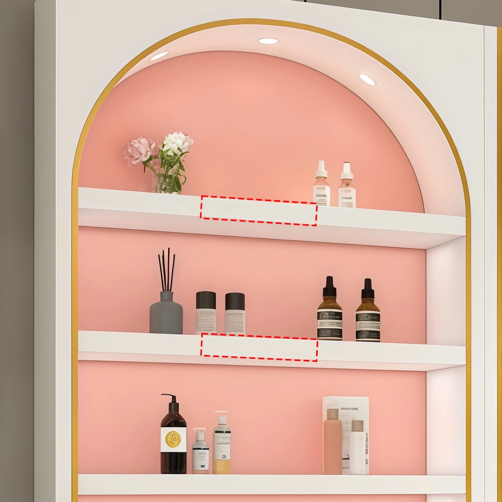 Glass Makeup Display Cabinet with Shelving Unit - image 11