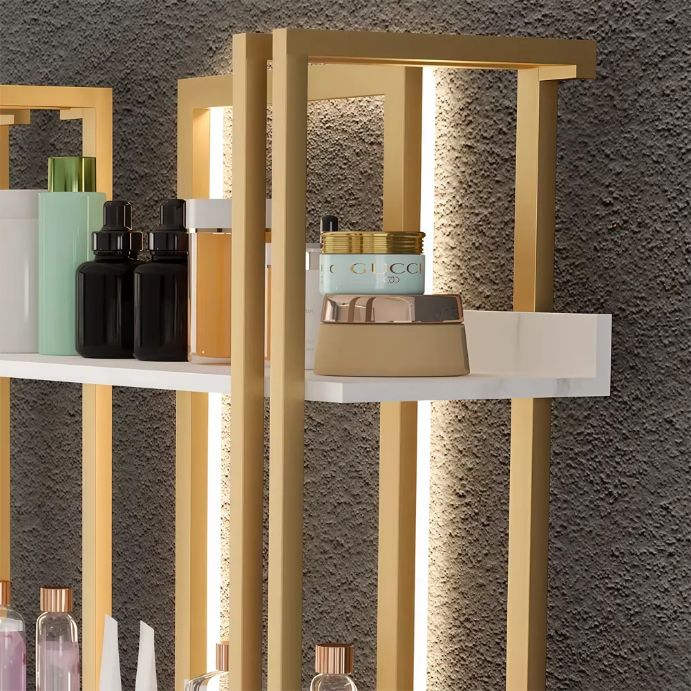 Minimalist Lighted Display Shelf for Beauty Salon - image 11
