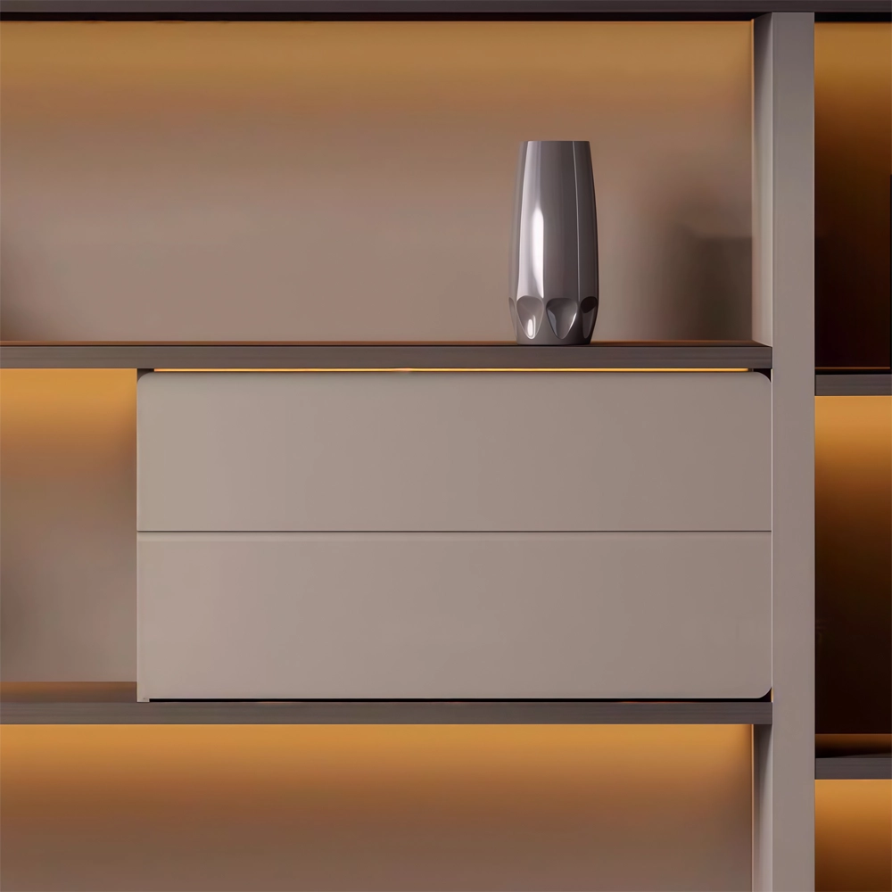 Floor-Standing Wooden File Cabinet with Grain - image 5
