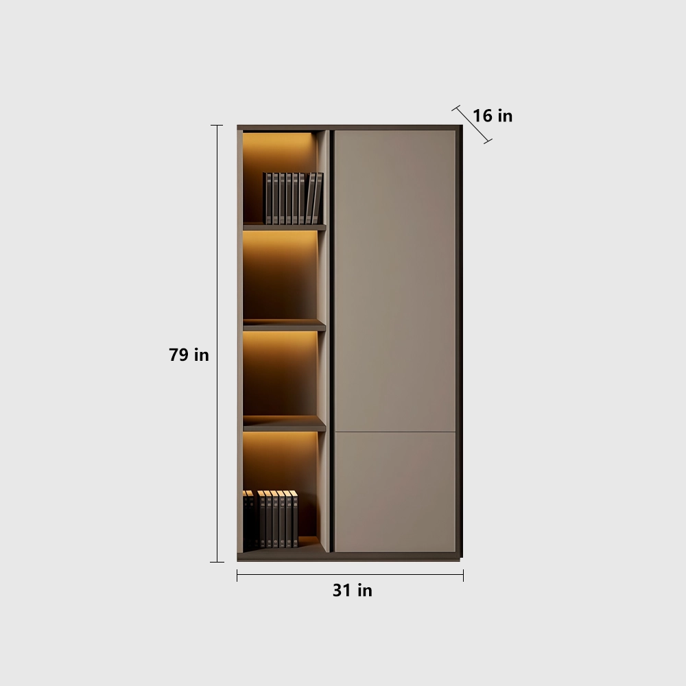 Floor-Standing Wooden File Cabinet with Grain - image 7