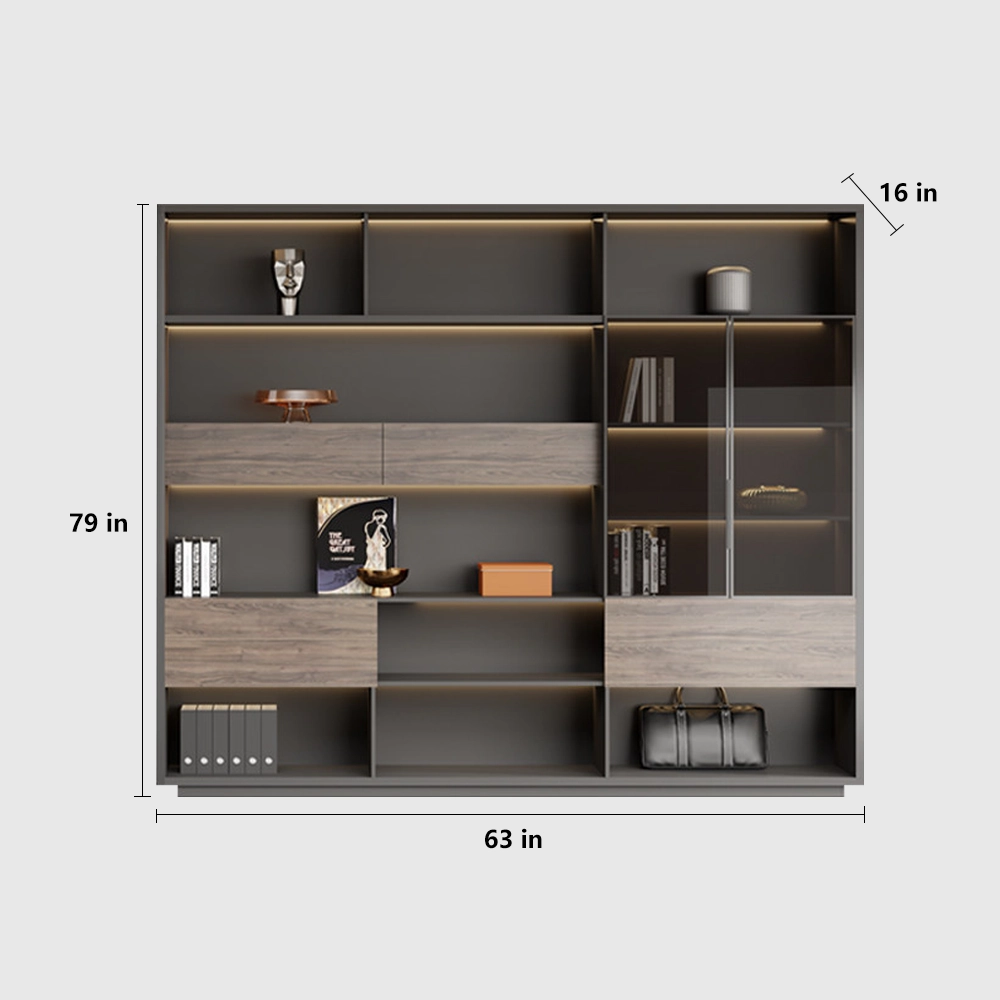 Luxury Modern Wood Background Cabinets for Office Storage - image 7