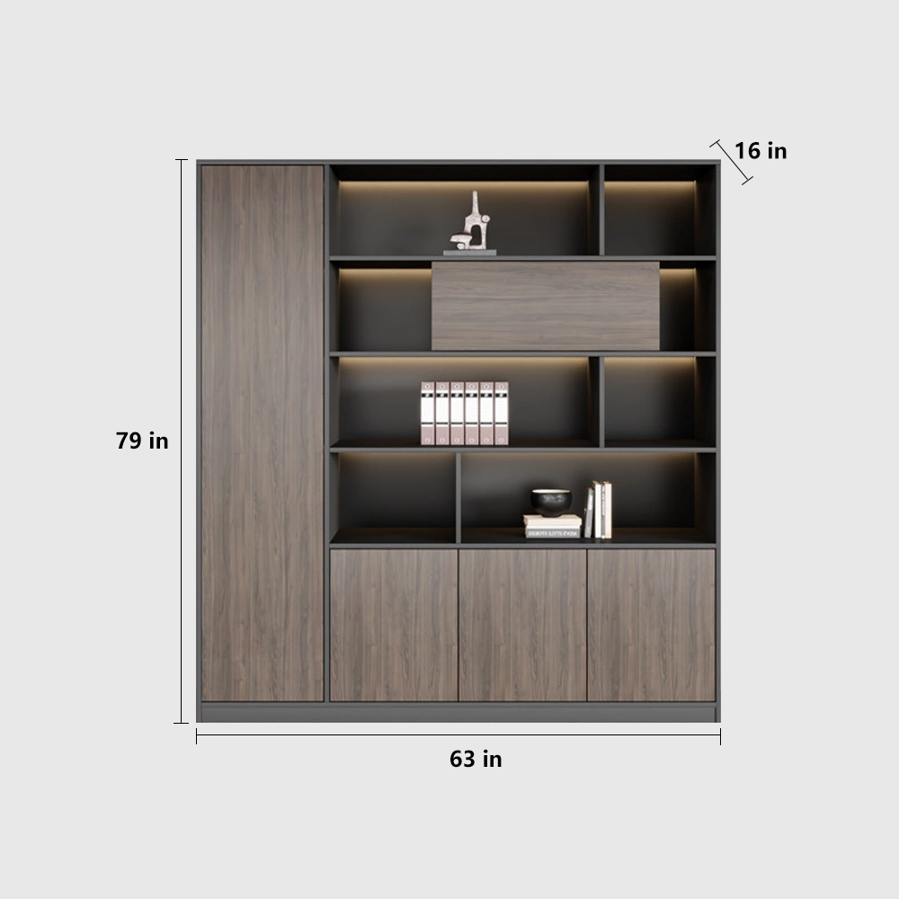 Minimalist Wooden Office Cabinet for Files & Display - image 9