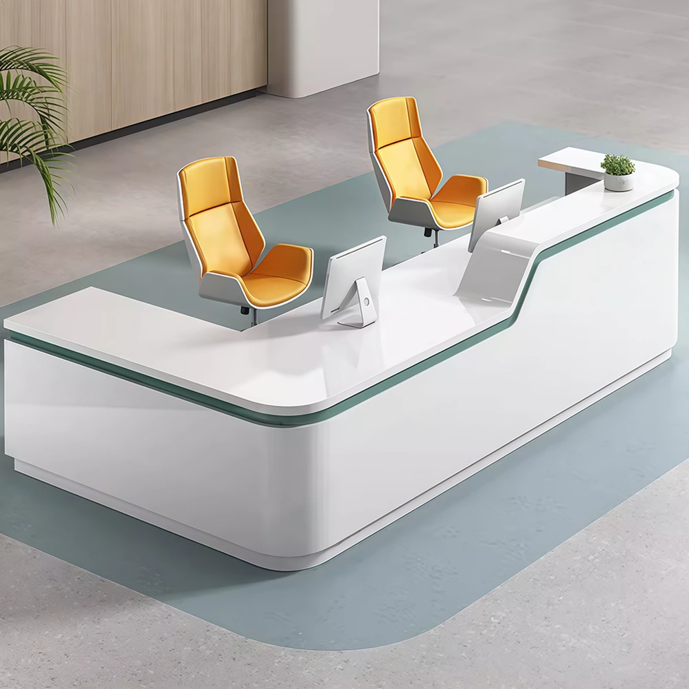 Modern Minimalist Nurse Station & Clinic Reception Desk - image 2