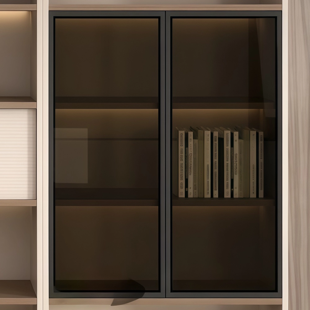 Modern Wooden Bookcase with Display Storage - image 5