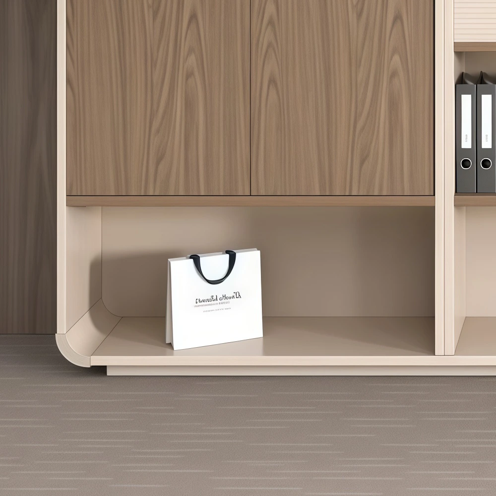 Modern Wooden Bookcase with Display Storage - image 6