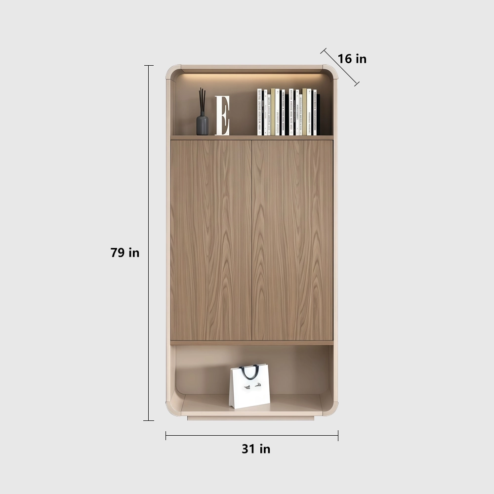 Modern Wooden Bookcase with Display Storage - image 7