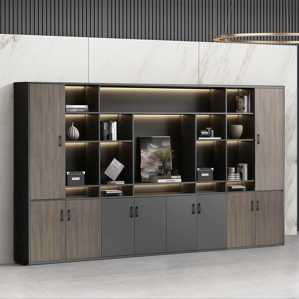 Multi-Shelf Wooden Filing & Book Cabinet for Office - image 2