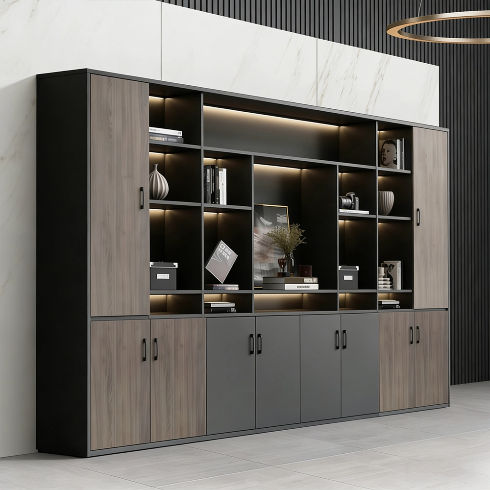 Multi-Shelf Wooden Filing & Book Cabinet for Office - image 3