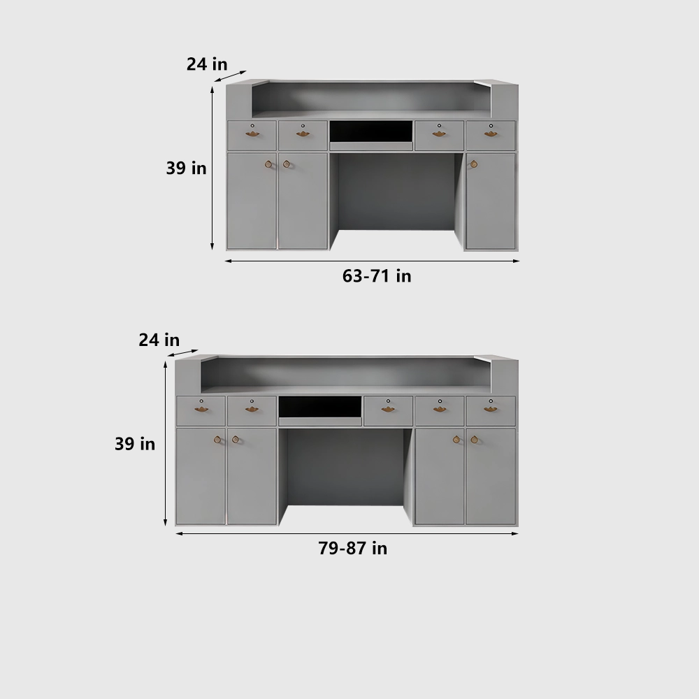 Nordic Style Luxury Beauty Salon Reception Desk - image 8