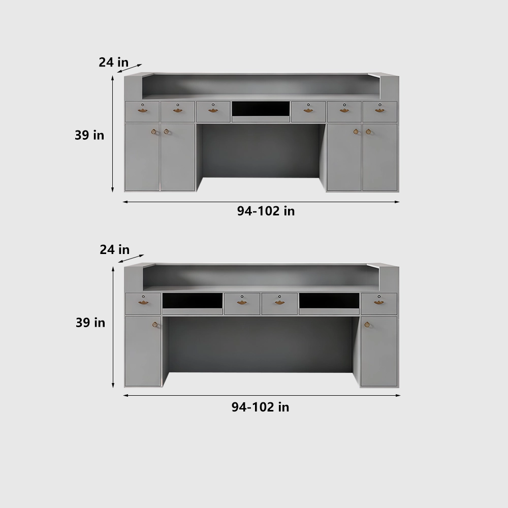 Nordic Style Luxury Beauty Salon Reception Desk - image 9